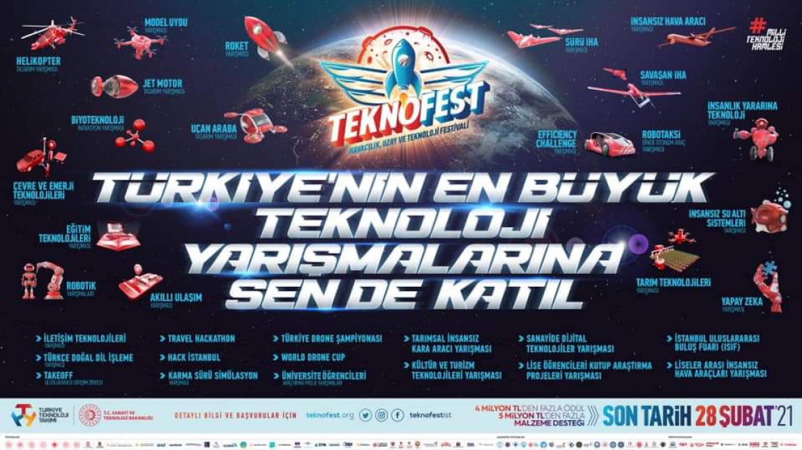 Teknofest 2021 Teknoloji Yarışmaları Başvuruları Uzatıldı